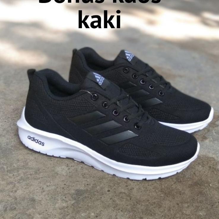 Jual Harga Spesial.. Sepatu Sekolah Adidas Hitam Putih / Sepatu Sekolah