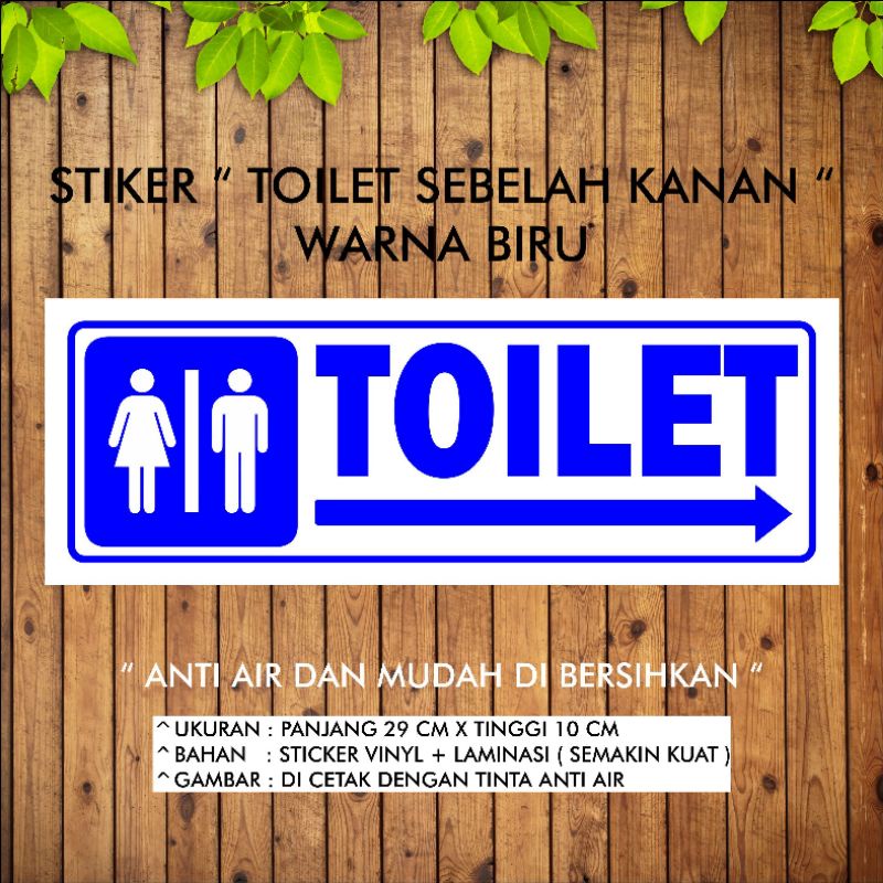 Jual Stiker Toilet Sticker Toilet Stiker Toilet Umum Penunjuk Arah Ke Toilet Stiker Wc Kamar