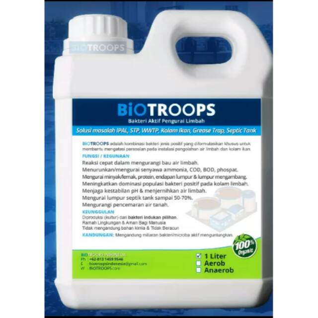 Jual BIOTROOPS Bakteri anaerob pengurai Limbah Formula untuk IPAL STP ...