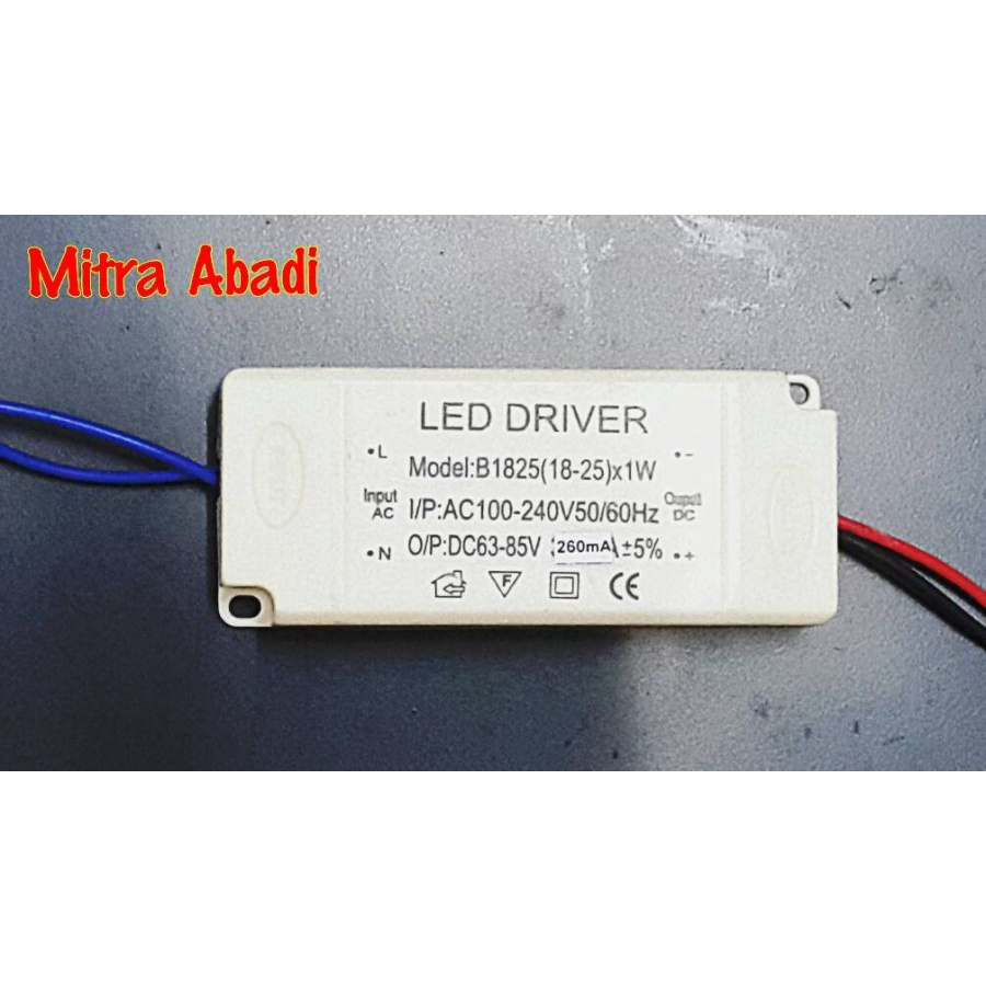 Jual LED Driver 18-25*1 Watt Casing Plastik | Shopee Indonesia
