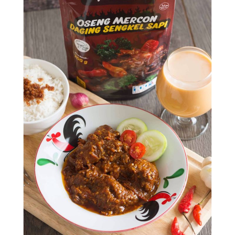 Jual OSENG MERCON DAGING SENGKEL SAPI (200GR) / TIDAK TERLALU PEDAS ...
