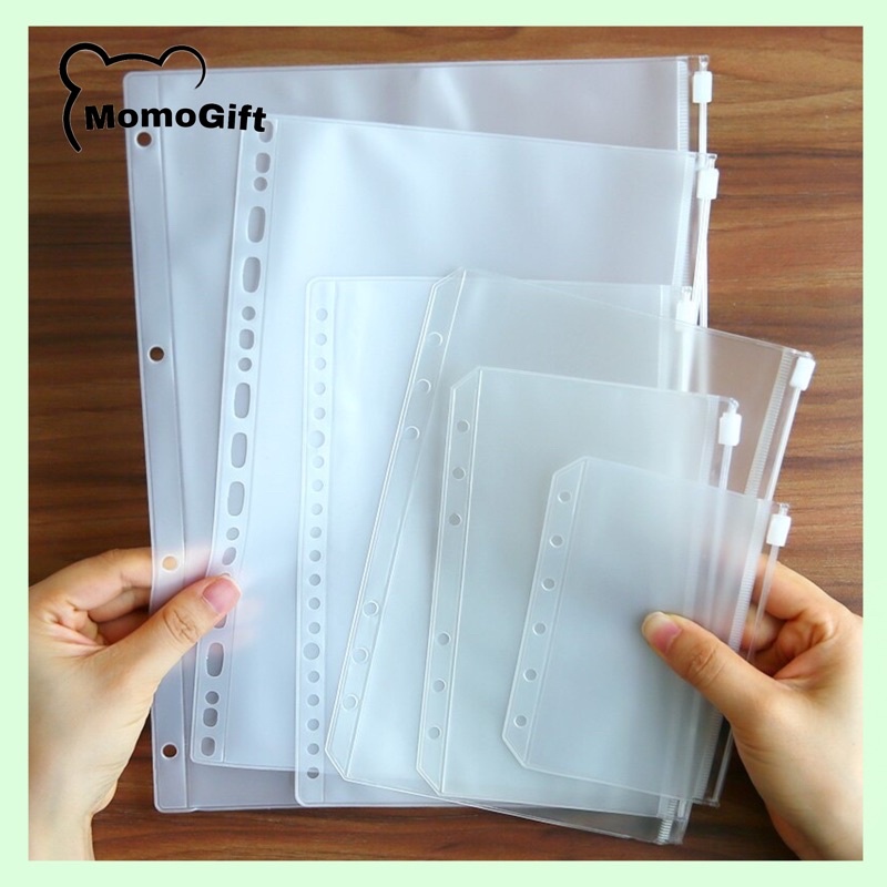 Jual Zipper Pocket Binder A5 A6 A7 B5 A4 Transparent / Ziplock Bag