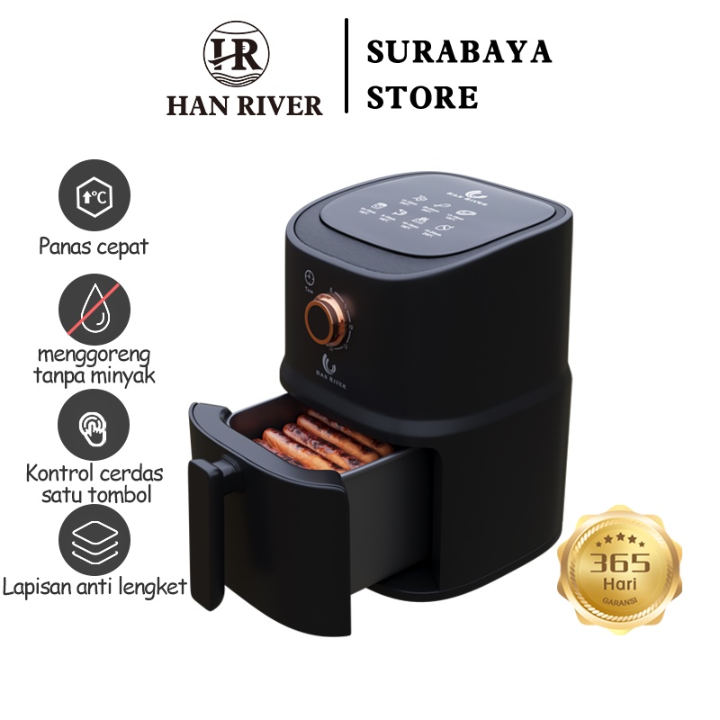 Jual HAN RIVER HRAF04PK Air Fryer 3.5L 500watt Low power Pink Listrik