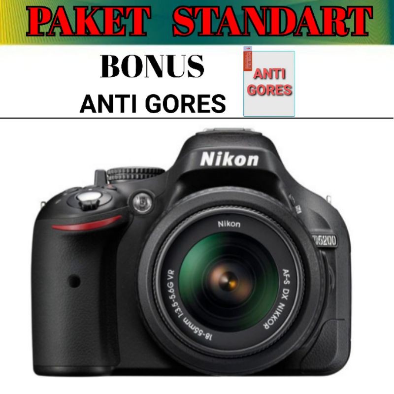 Jual NIKON D5200 LENSA 18-55MM BERGARANSI TAHUN PRODUK BARU