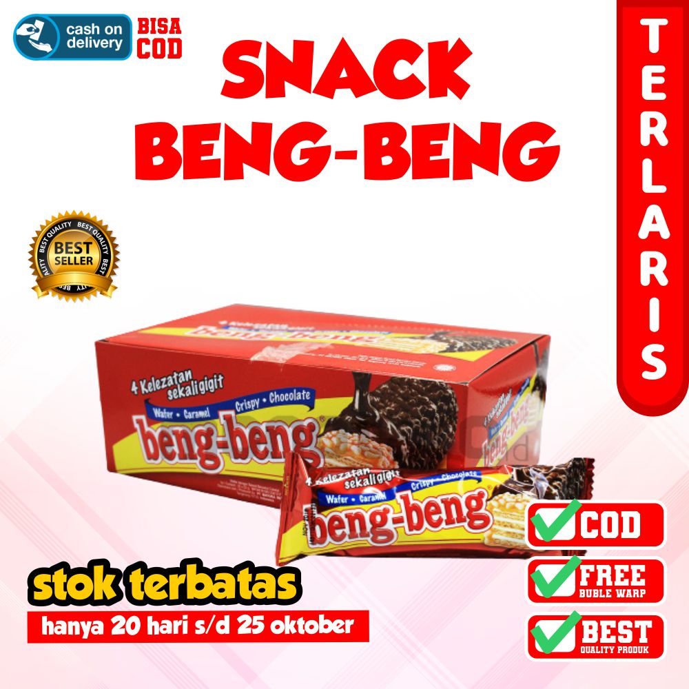 Jual Biskuit Beng Beng Chocolate Cokelat Crispy Wafer Box Snack Makanan Ringan Coklat Shopee