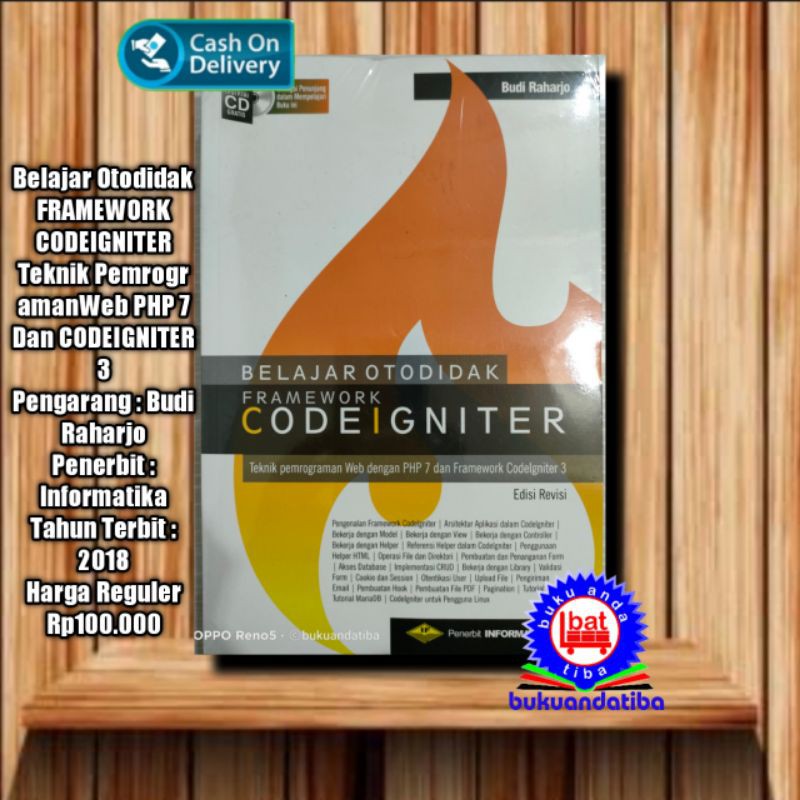 Jual Belajar Otodidak FRAMEWORK CODEIGNITER Teknik PemrogramanWeb PHP 7 ...