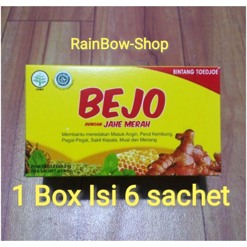 Jual Bejo Jahe Merah 1 Box Isi 6 Sachet(15ml/s) | Shopee Indonesia