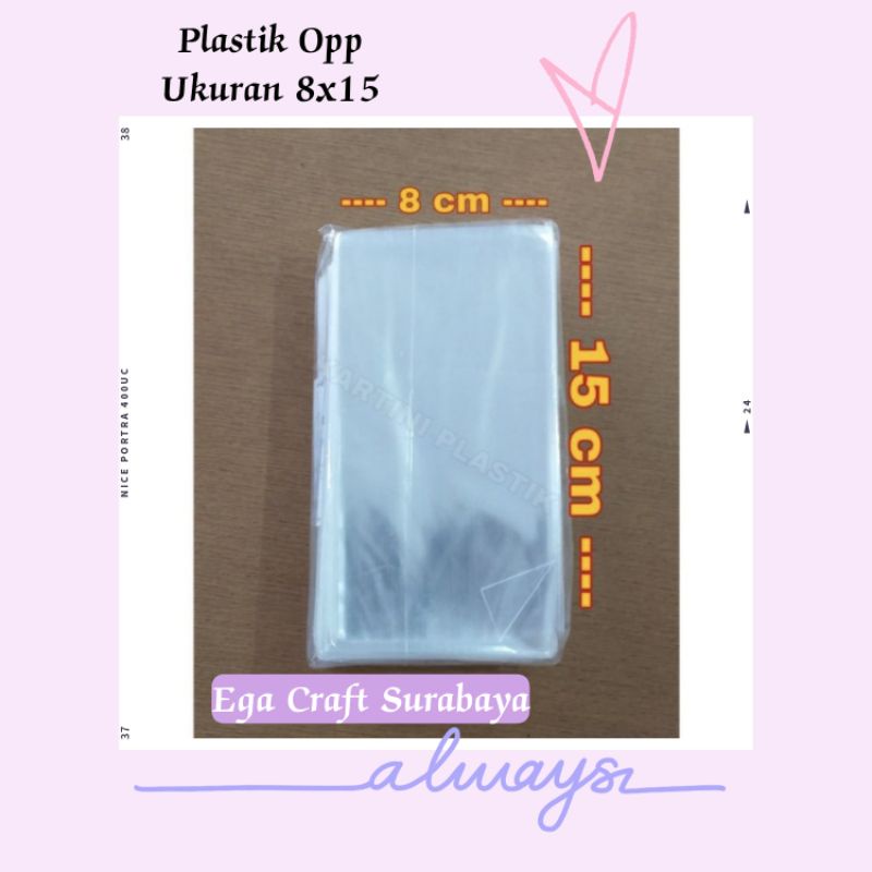 Jual Plastik Opp Ukuran 8x15 - Plastik Opp Bening - Plastik Kemasan ...