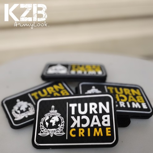 Jual Emblem Karet-Patch Rubber Velcro TURN BACK CRIME Interpol | Shopee ...