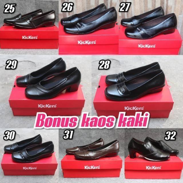 Jual Aline Sepatu Pantofel Wanita 3 Cm Hak Tahu Hitam Polos Formal Guru