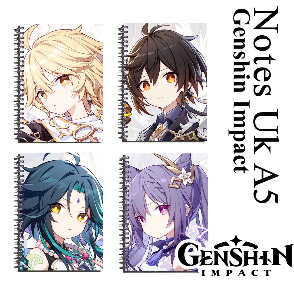Jual jurnal / notes / note book / buku catatan / anime game genshin ...