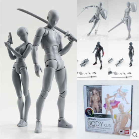Jual Promo SHFiguart Mannequin Action Figure Body DX Set Model PVC BODY KUN CHAN Gray Male