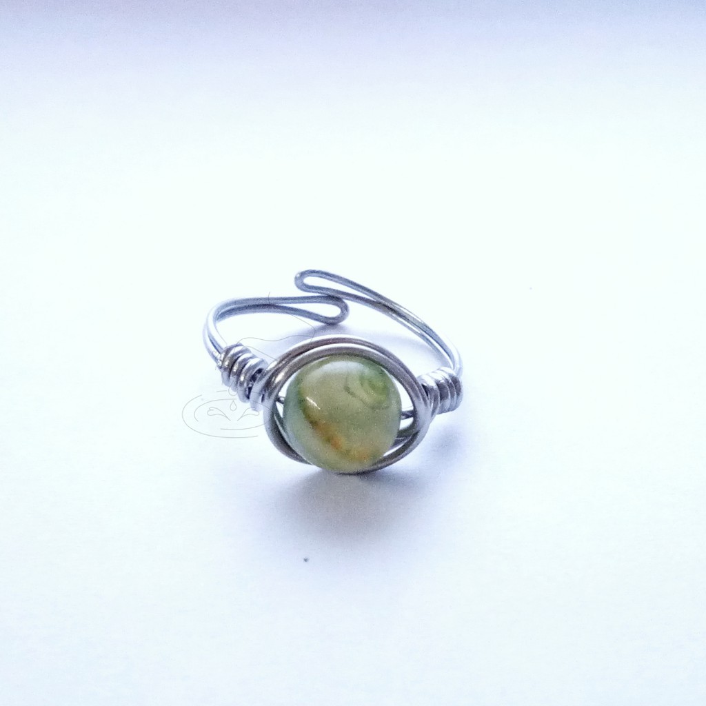 Jual Adjustable Wire Ring - EMERALD - Cincin Kawat Batu Alam Handmade ...