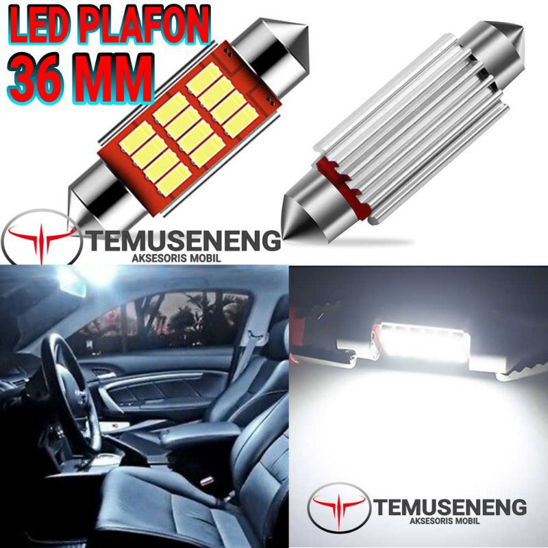 Jual Lampu Led Plafon Mobil 36 Mm Canbus 12 Smd Mata Kabin Cabin