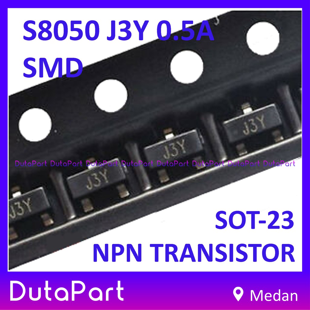 Jual S8050 J3Y 8050 SMD NPN TRANSISTOR 0.5A 40V SOT-23 | Shopee Indonesia