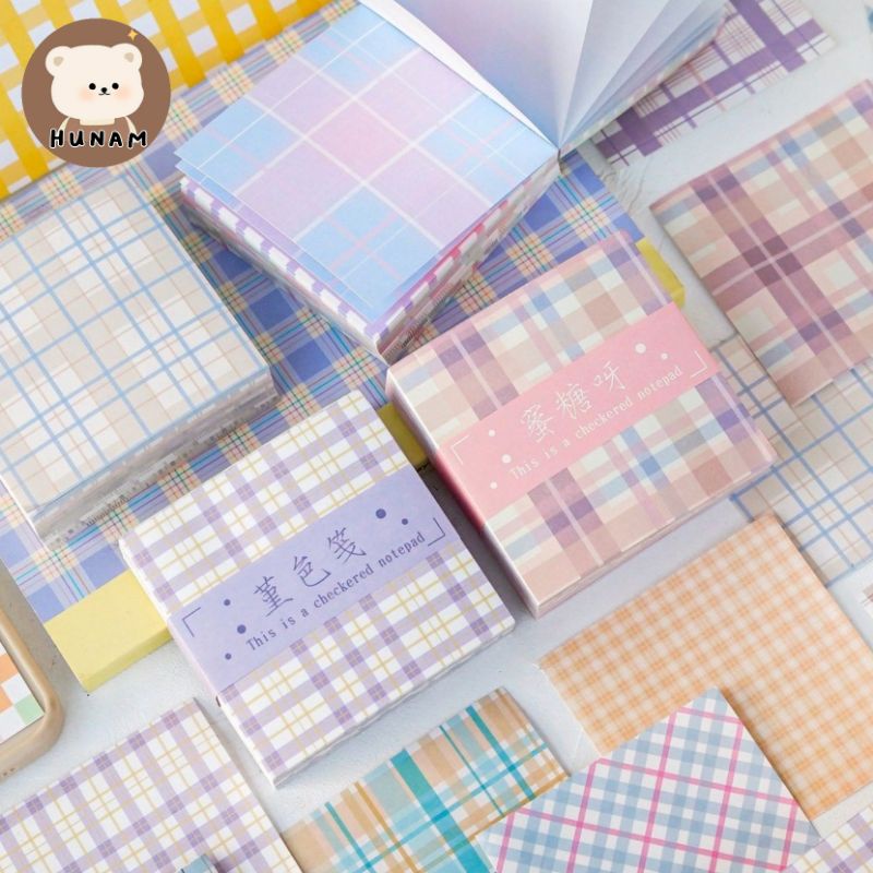 Jual HUNAM 200 Lembar Sticky Notes Model Mini Grid Warna Pastel Catatan ...