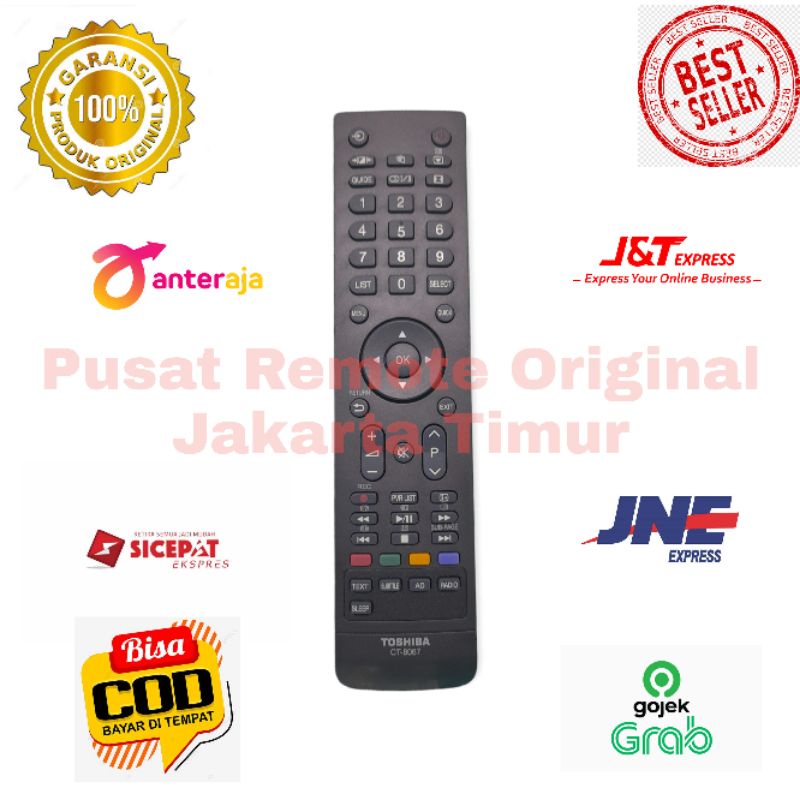 Jual Remote Remot Tv Toshiba Led Lcd Ct Original Asli Shopee