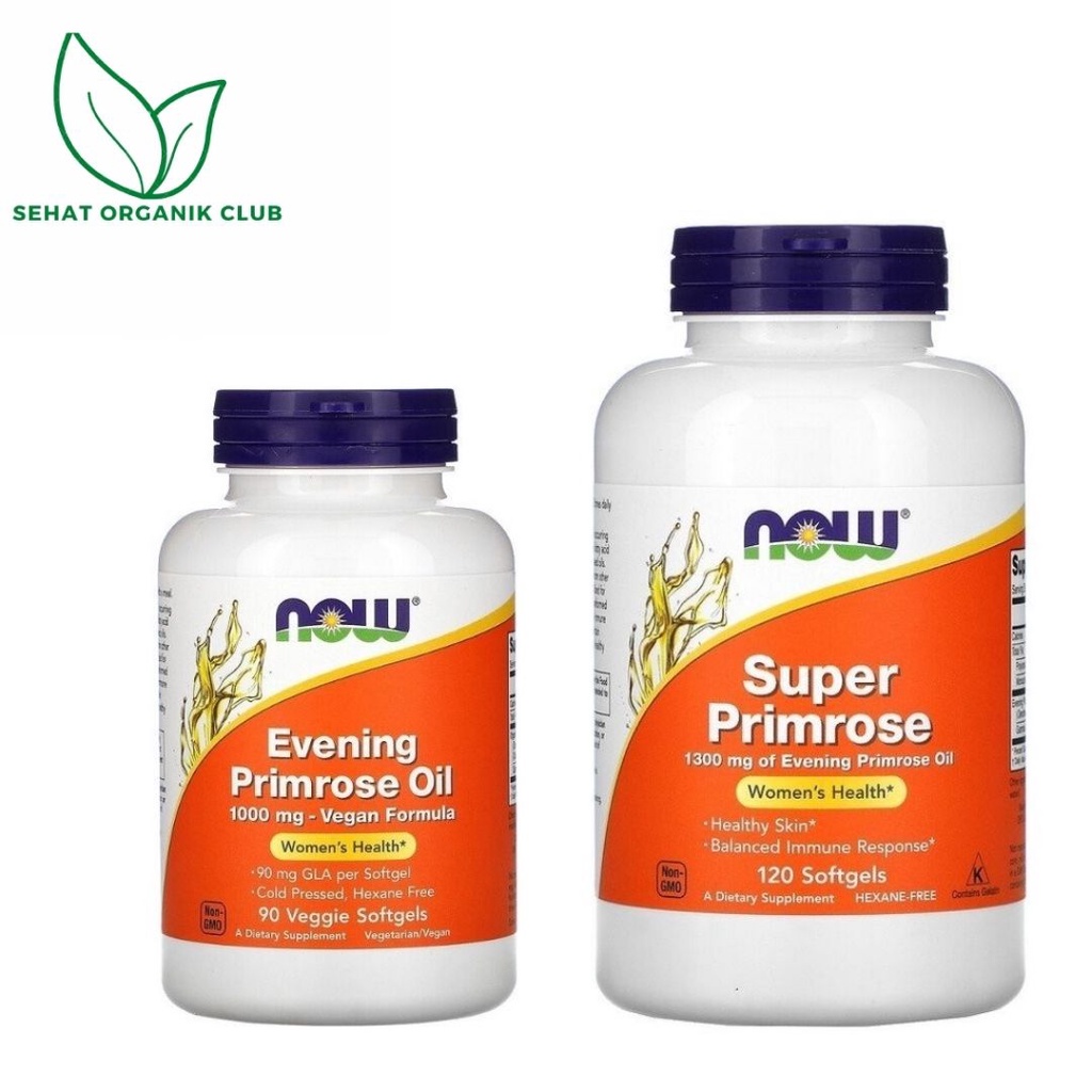 Jual Now Foods Super Primrose Evening Primrose Oil 1300 mg 120 Softgels ...