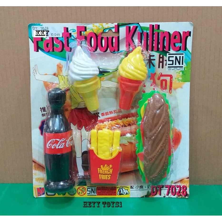 Jual MAINAN FAST FOOD KULINER DT7028 MAINAN MAKANAN SET MAINAN ANAK ...