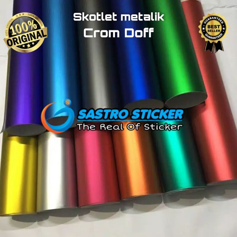 Jual STICKER SKOTLET METALIK KROM DOFF KUALITAS PREMIUM | Shopee Indonesia