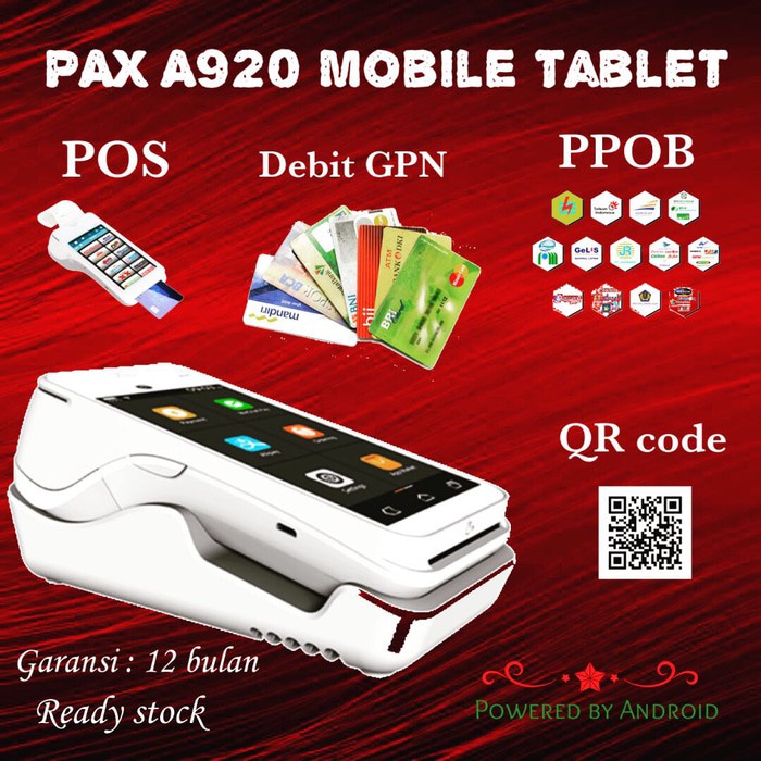 Jual Mesin Kasir Android Pax A Portable Android Pos Thermal