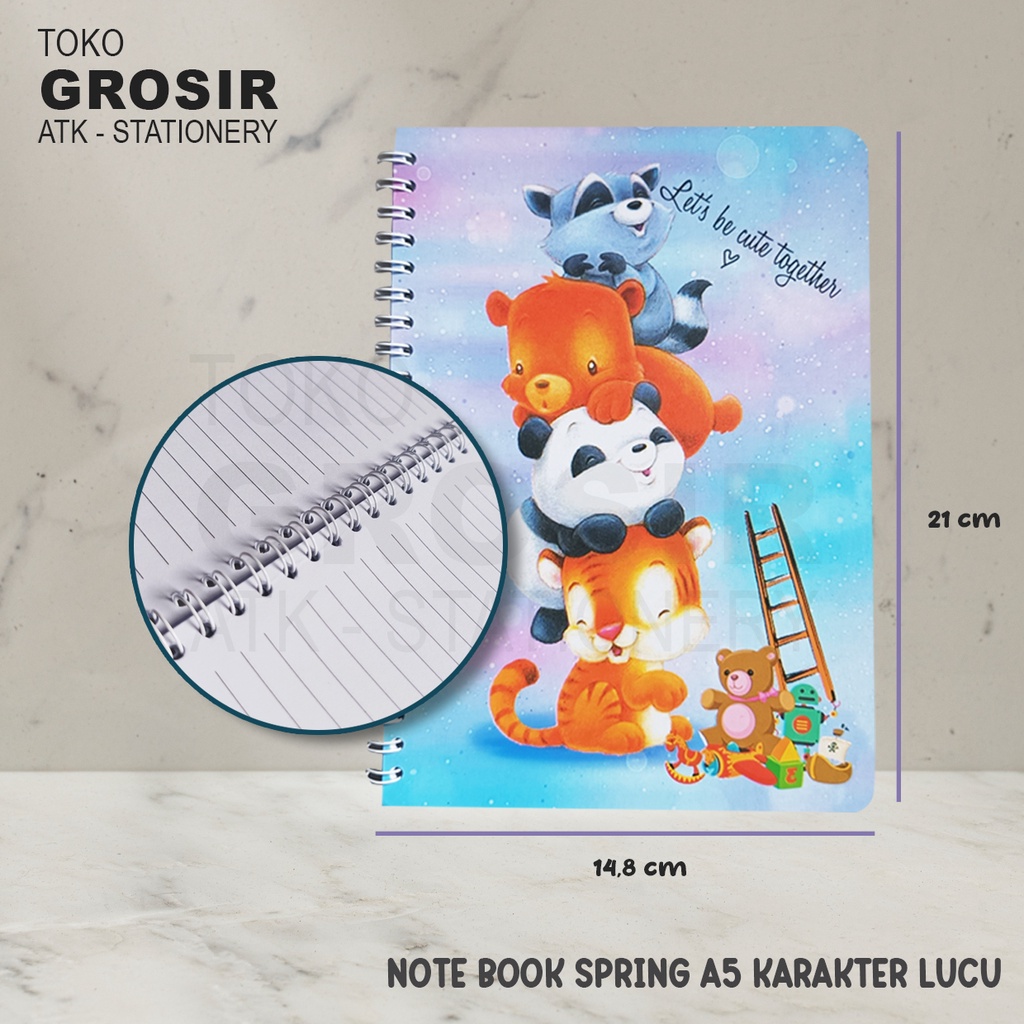 Jual Note book SPRING a-0521/buku catatan SPIRAL karakter unik a-0521 ...