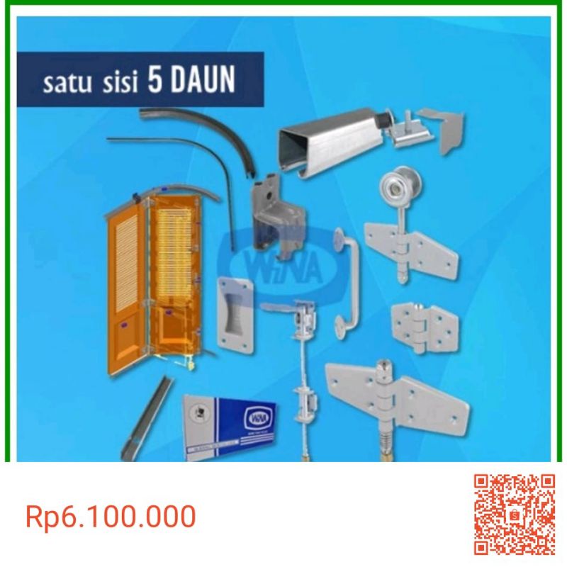 Jual Rel Pintu Garasi Tikung Merk Wina W580 Untuk 5 Daun Pintu Shopee