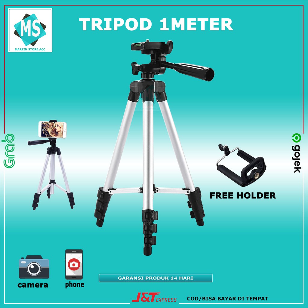 Jual Tripod Hp / Tripod Kamera 1 meter / Tripod Handphone Free Holder U