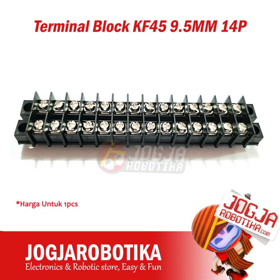 Jual Terminal Blok KF45 9.5mm Terminal Block 14P 14 pin KF45 14P ...