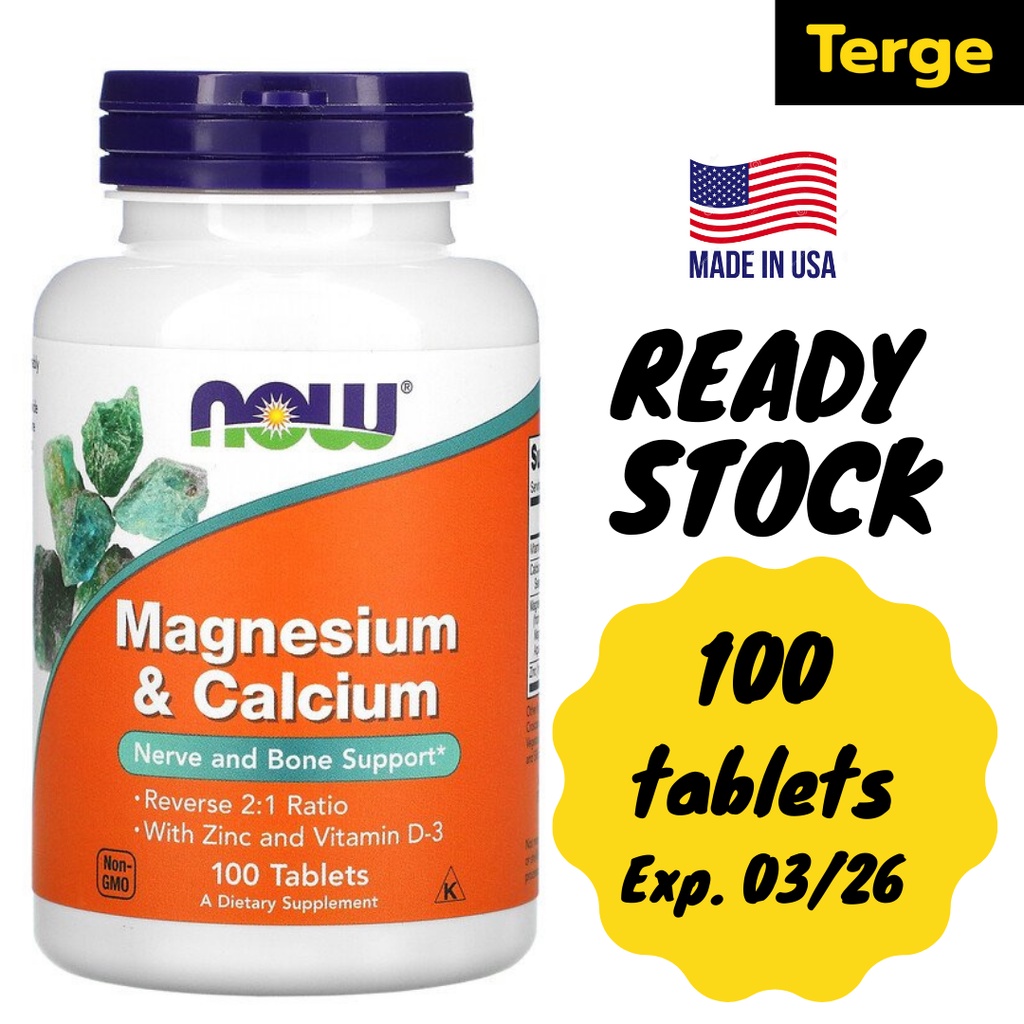 Jual Now Magnesium Calcium with Zinc Vitamin Vit D3 100 Tablet | Shopee ...