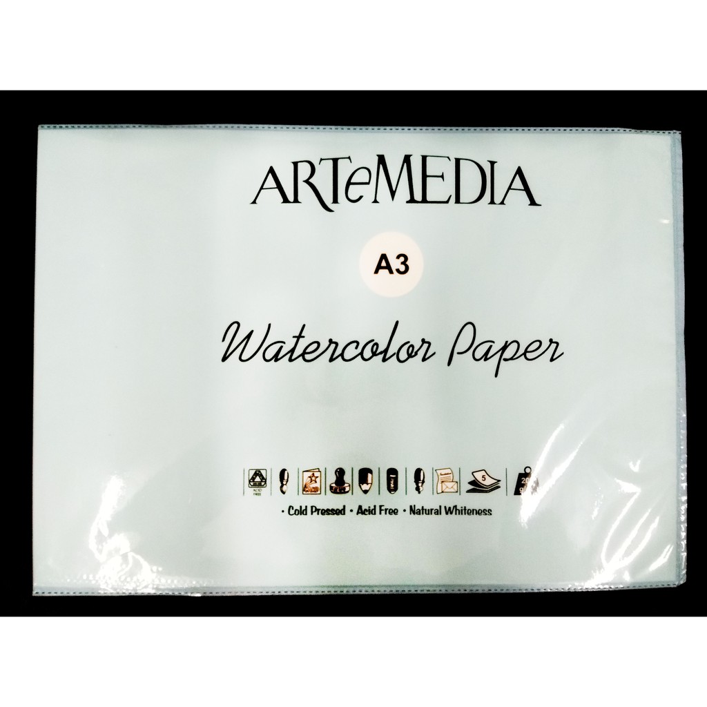 Jual Artemedia Watercolor Paper A3 Kertas Gambar Lukis Cat Air Shopee Indonesia 1229