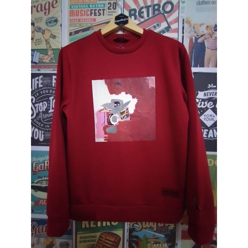 Jual CREWNECK JEAN MICHEL BASQUIAT MURAH THRIFT BRANDED | Shopee Indonesia