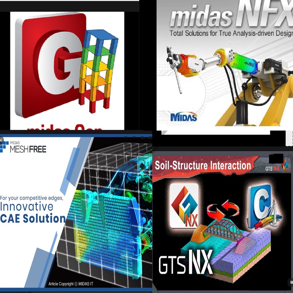 Jual MIDAS Gen MIDAS Meshfree Midas NFX MIDAS GTS NX MIDAS FEA NX