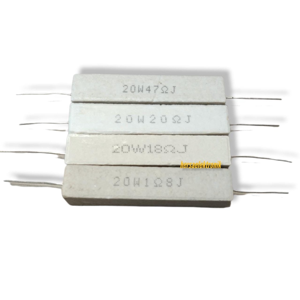 Jual resistor 20 watt 1R8 18Ohm 20Ohm 47Ohm | Shopee Indonesia