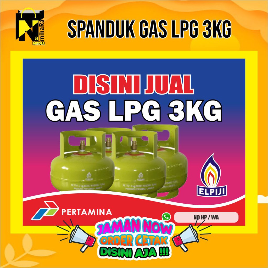 Jual Spanduk Banner Gas LPG / Banner Gas LPG / Bisa COD ukuran 120x80 ...