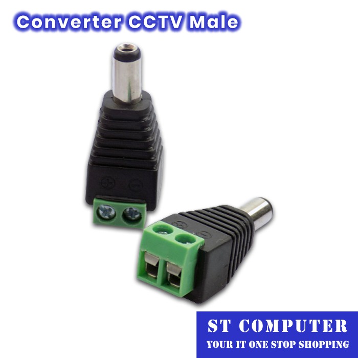 Jual 2.1 x 5.5mm DC Power Male Plug Jack Adapter Connector for CCTV ...