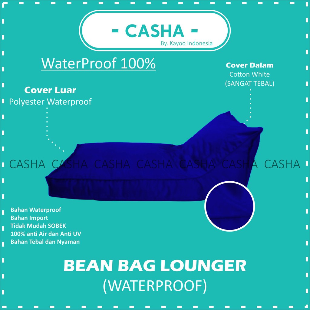 Jual Cargo Casha Lounger Bean Bag Bahan Waterproof Plus Isi Bean