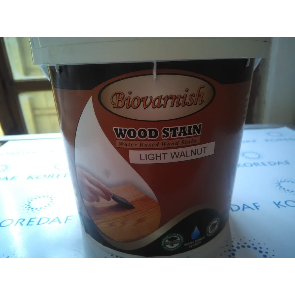 Jual Wood Stain Water Based Light Walnut Cat Kayu Biovarnish 1 Kg Shopee Indonesia 3474