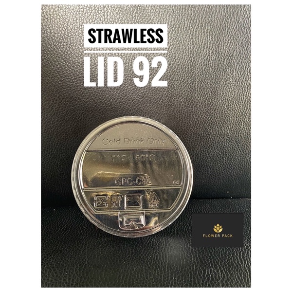 Jual strawless lid 92/ tutup strawless/ strawless lid/ /strawless 92mm ...