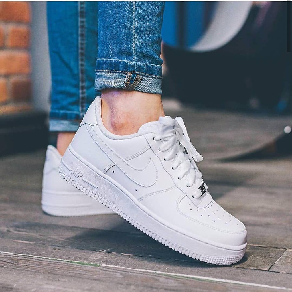 Jual Sepatu Sneakers Cewe Nike Air Force One Low all white