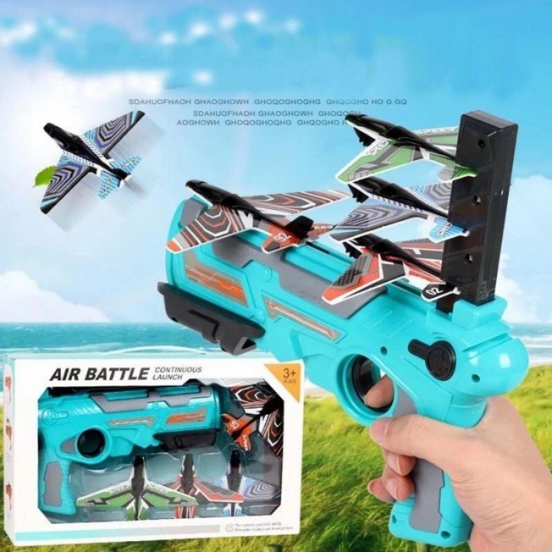 Jual Mainan Tembakan Launcher Pesawat - Air Battle Roket Terbang Plane ...