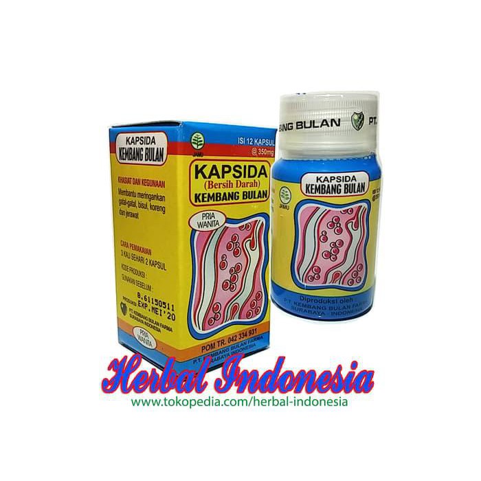 Jual Kapsida Kapsul Bersih Darah Obat Jerawat Kembang Bulan Berkhasiat Shopee Indonesia