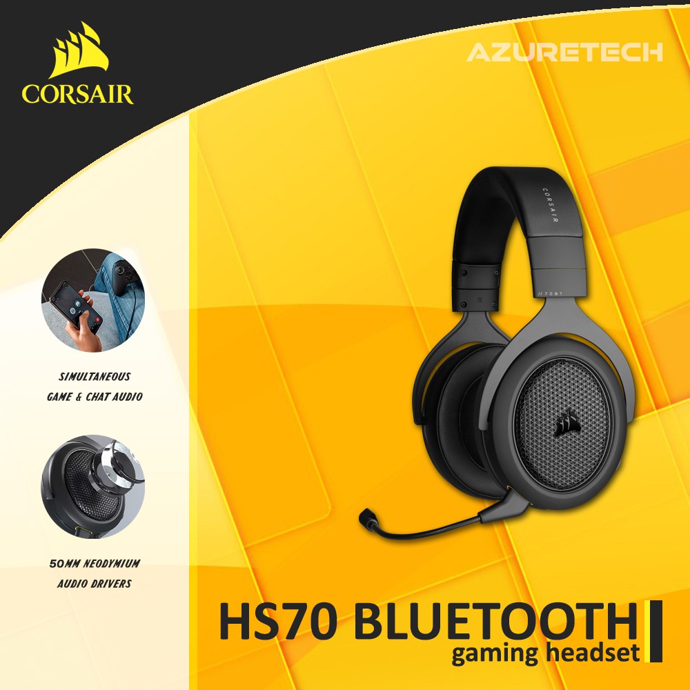 Jual Corsair HS70 Wired Bluetooth Multi Platform Gaming Headset