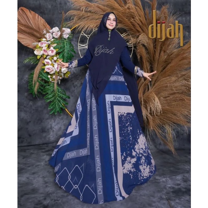 Jual Dijah 602 syari elegan cantik by Dijah original print motif dijah ...