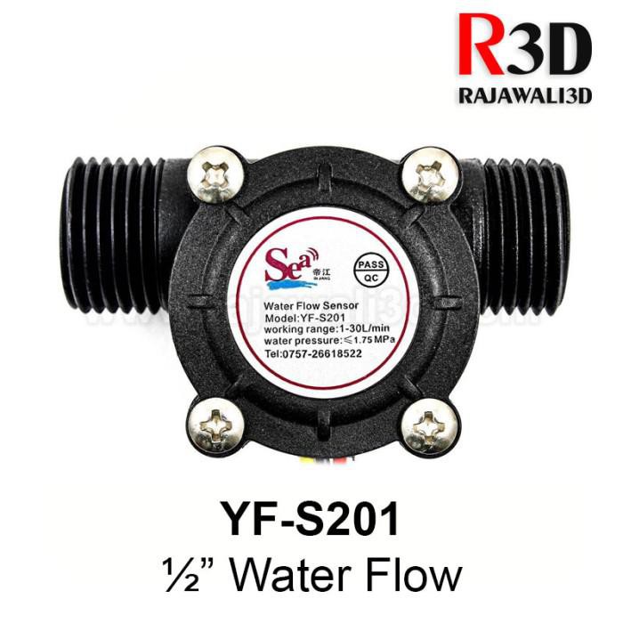Jual Flow Meter 1/2Inch YF-S201 Water Flow Sensor Control 1-30L/Min 2 ...