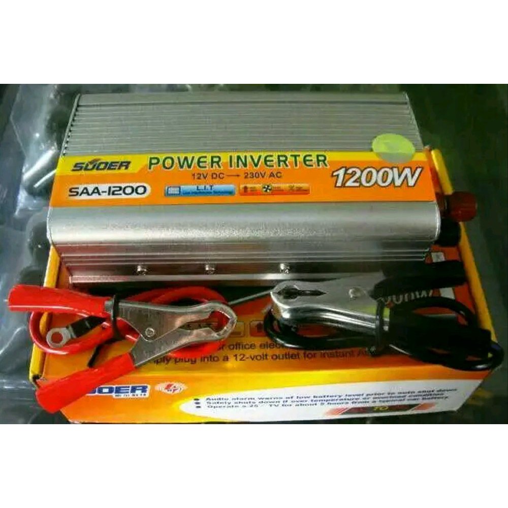 Jual Inverter SUOER Power 1200 watt dari Aki Jadi Listrik Diskon