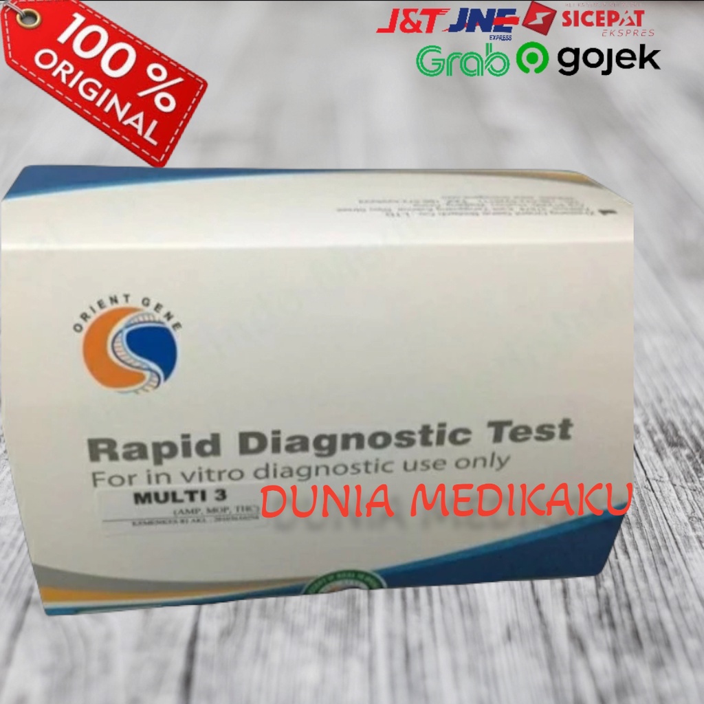 Jual Orient Gene Multi Drug 3 Test Panel (MOP, AMP, THC) Strip 25T ...