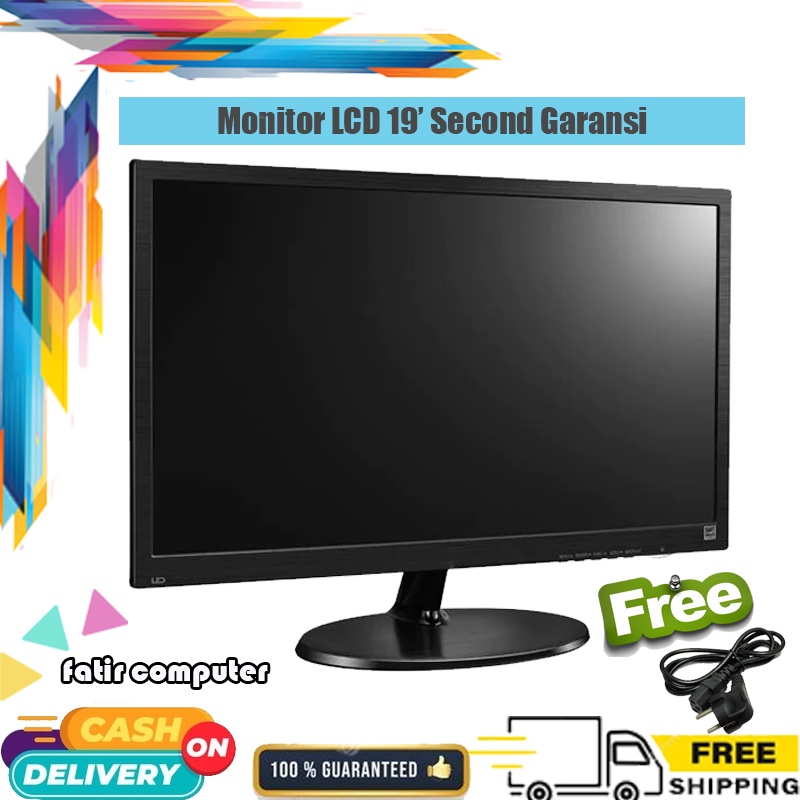 Jual LED LCD Monitor PC Komputer CCTV 19 inch Merek Campur Normal