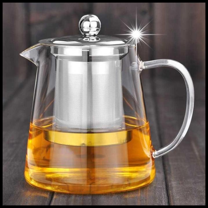 Jual Teko Teh Kopi Kaca Dengan Saringan Pitcher Chinese Teapot Maker 750ml Shopee Indonesia 8129