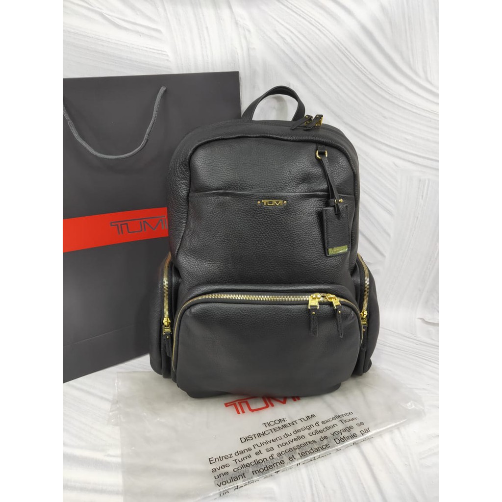 Tumi calais leather backpack sale